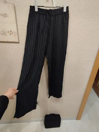 Pantalón fluido rayas