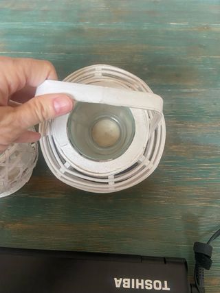 Faroles de madera blancos (2 unidades)