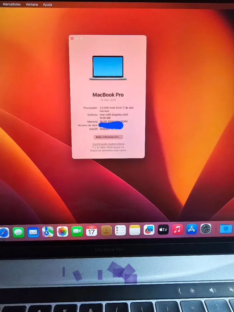 MacBook Pro 2018 Plata/Gris Espacial afbeelding 2