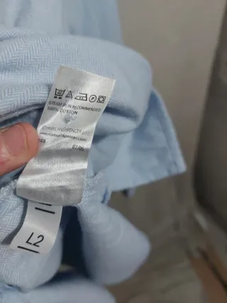 Camisa manga longa azul claro