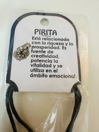 Colgante Pirita Natural SALUD y DINERO