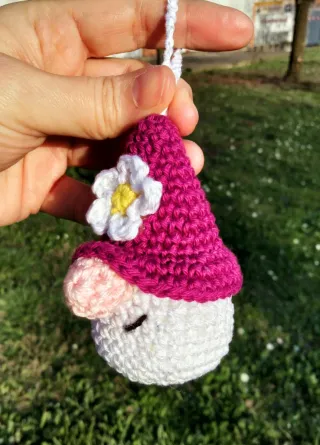 Gnomo uncinetto decorazione