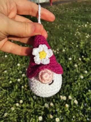 Gnomo uncinetto decorazione
