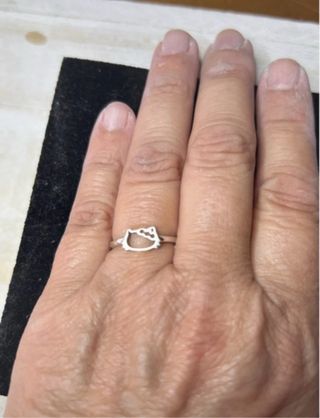 Anillo Hello Kitty Plata Ajustable