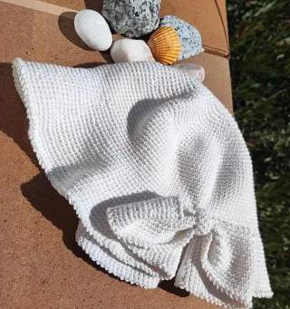 Sombrero crochet algodón blanco