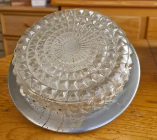 Plafón de techo cristal y metal