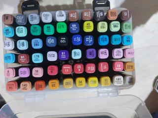 Caja 60 rotuladores doble punta Einhorn