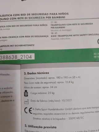 Cama elástica Crivit con red de seguridad