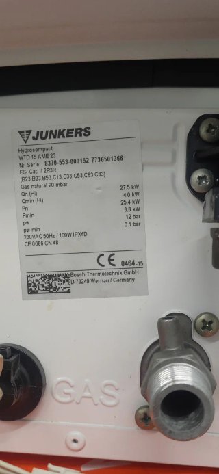 Calentador Junkers Hydrocompact Gas natural