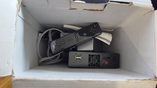 Nintendo Wii nera con scatola