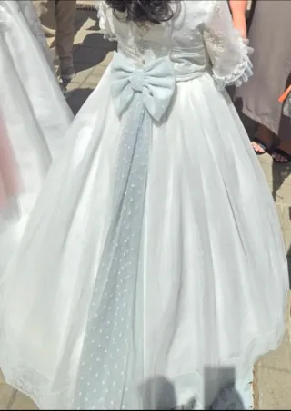 Vestido de Comunión Blanco con Flores