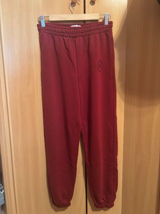 Pantalón de chándal burdeos