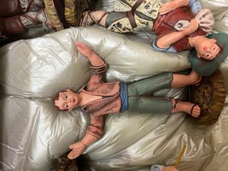 Belén de barro artesanal