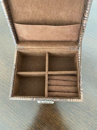 Joyero Cocodrilo Marrón con Cierre