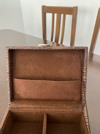 Joyero Cocodrilo Marrón con Cierre