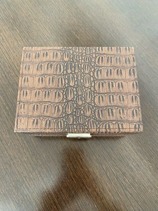Joyero Cocodrilo Marrón con Cierre