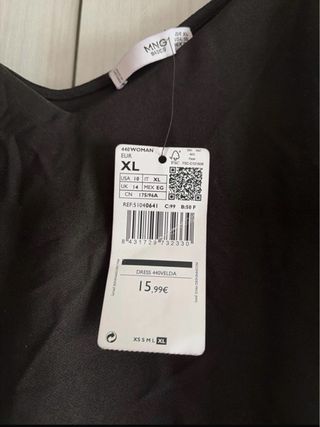 Vestito nero taglia XL