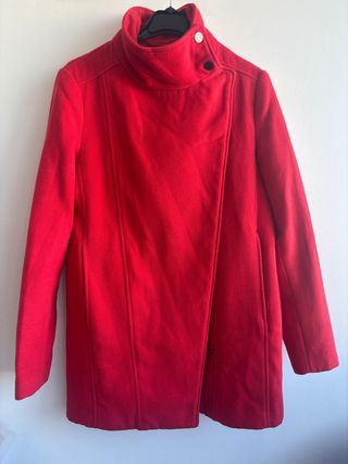 Abrigo Mango Suit Rojo Talla S