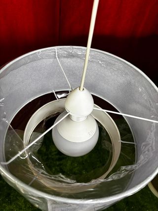 Pantalla colgante infantil azul y blanco