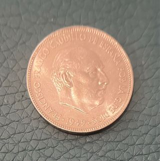 Moneda 5 Pesetas 1949 Estrella 49