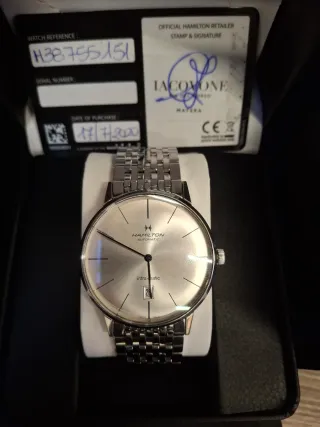 Hamilton Intramatic Orologio Automatico Argento