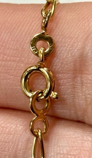 Pulsera de eslabones y perlas en oro laminado 18KT