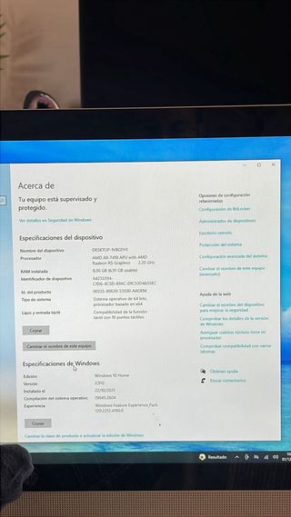 Computer desktop HP bianco