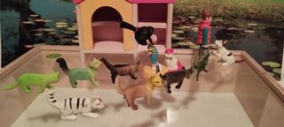 Lote de figuras de gatitos miniatura