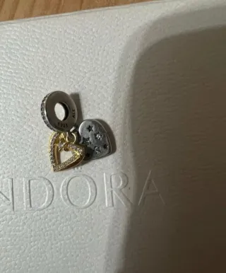 Pandora Charm Pendente Cuori Stelle Oro Argento