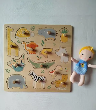 Juego madera Verbaudet animales encajar