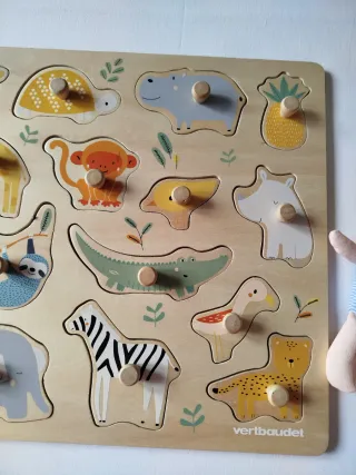 Juego madera Verbaudet animales encajar