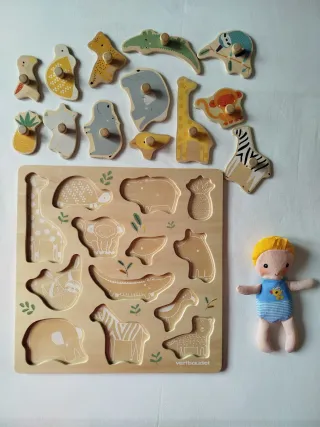 Juego madera Verbaudet animales encajar