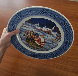 Piatto ceramica vintage Natale