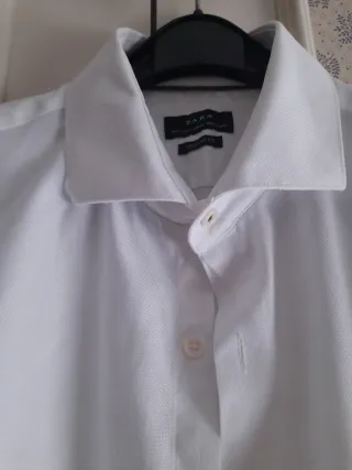 Camisa Zara Algodón Blanca