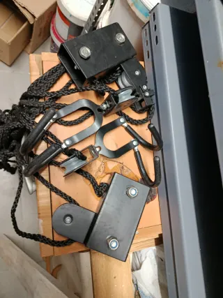 Poleas de techo para colgar piraguas escaleras