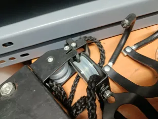 Poleas de techo para colgar piraguas escaleras