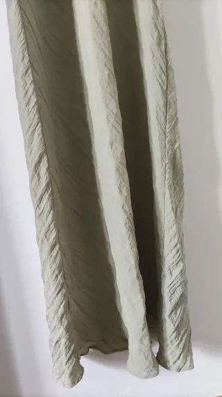 Vestido largo Zara verde oliva