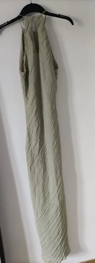 Vestido largo Zara verde oliva