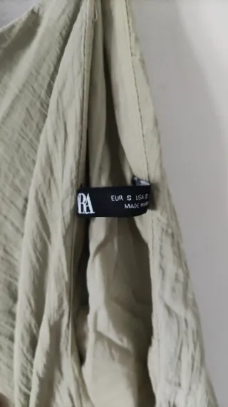 Vestido largo Zara verde oliva