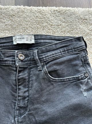 Pantalón Skinny Negro Pull&Bear