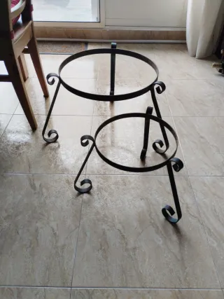 Soporte macetas hierro forjado