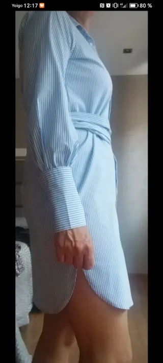 Vestido camisero azul