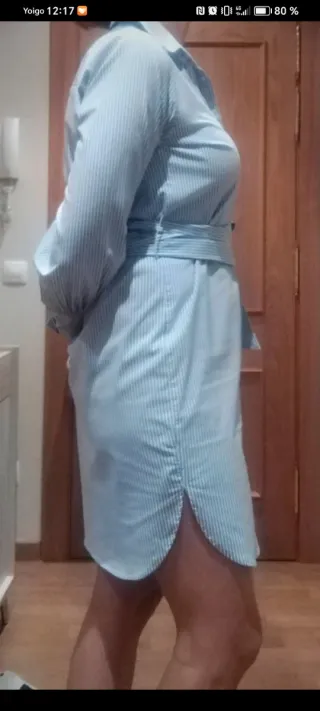 Vestido camisero azul