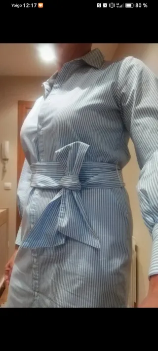 Vestido camisero azul