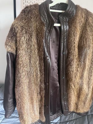 Chaqueta de cuero y pelo