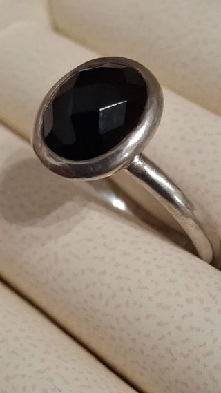 Anillo Plata Ley 925 Piedra Onix Ovalada