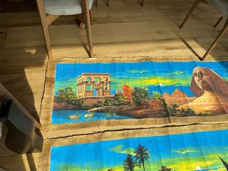 2 Papiri Egiziani Dipinti a Mano
