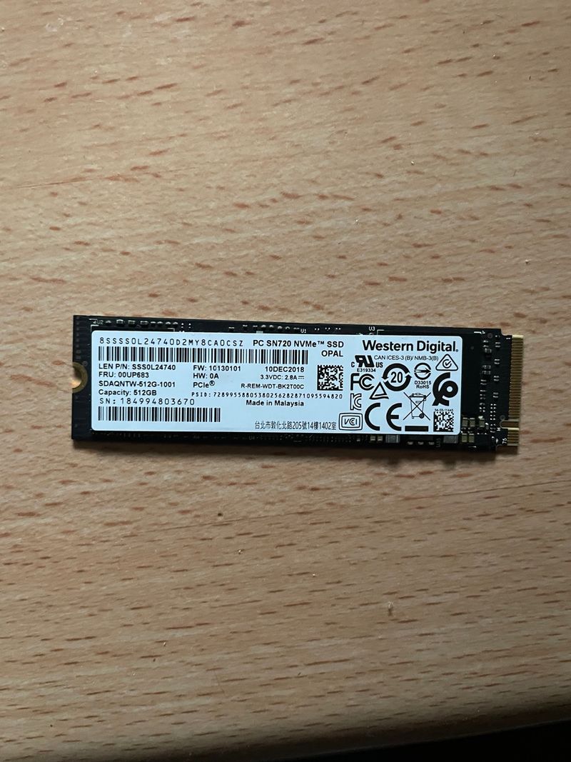 SSD NVMe M.2 Western Digital 512GB