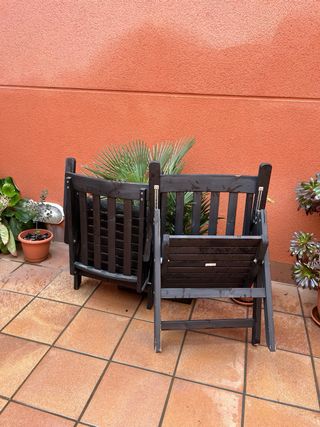 Pareja Sillas Plegables Madera Ikea