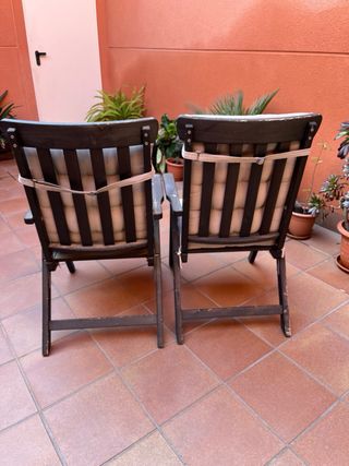 Pareja Sillas Plegables Madera Ikea